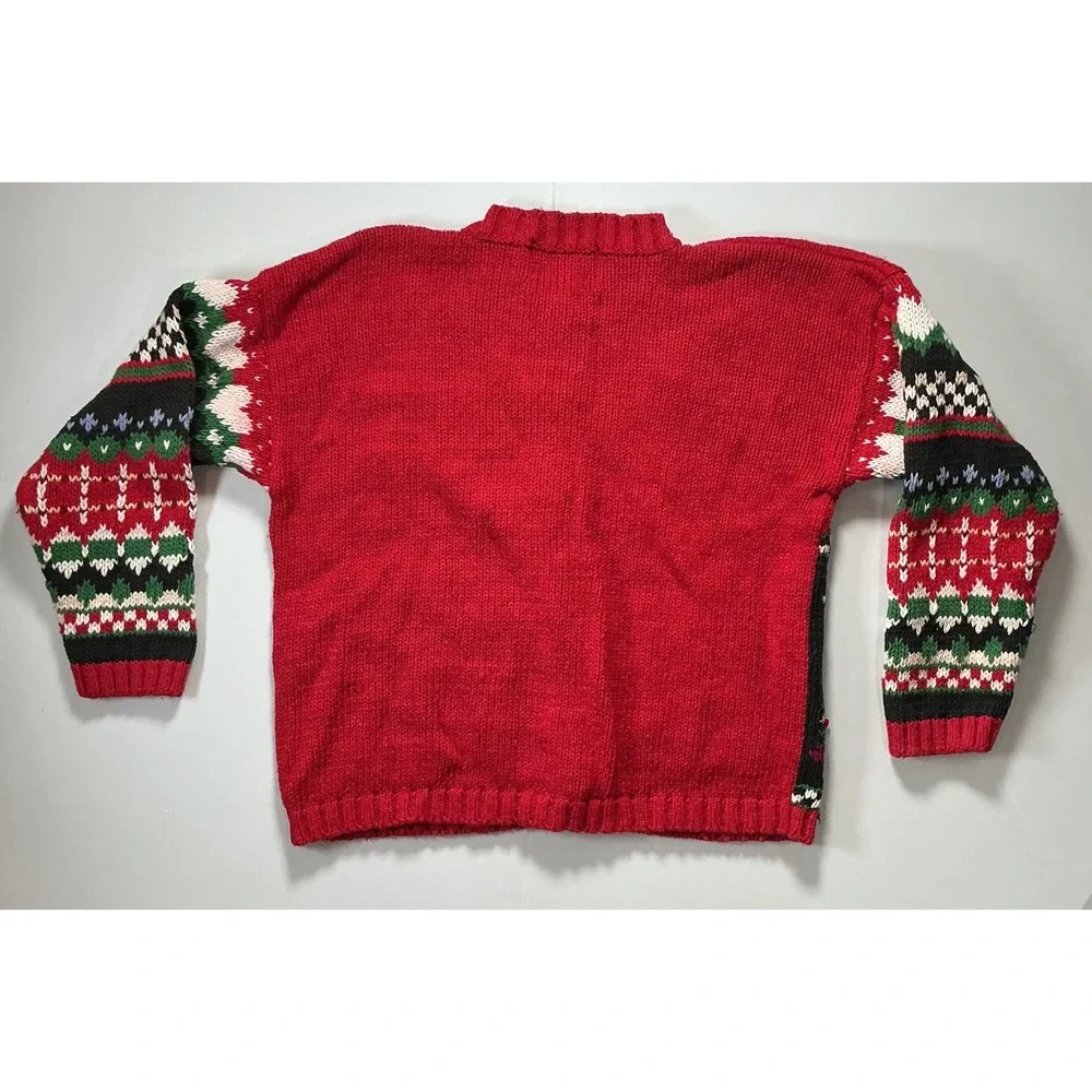 VTG Y2K Tiara International Granny Christmas Ugly Sweater Girls 16 Fits Women S